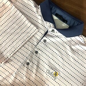 Greyson 4 Button Knit Cutaway Collar Galloway Golf Pink Performance Polo Mens XL